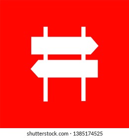 Road sign icon - vector