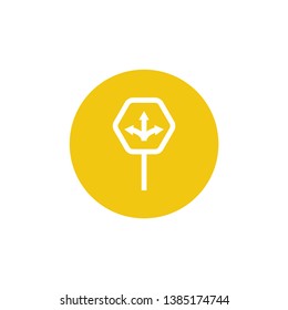 Road sign icon - vector