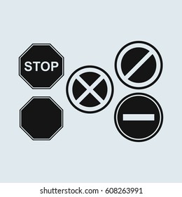 road sign icon vector