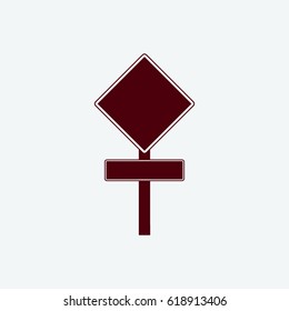 road sign icon vector