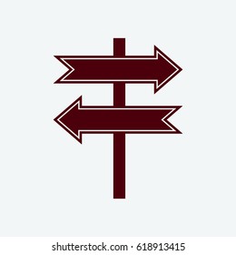 road sign icon vector