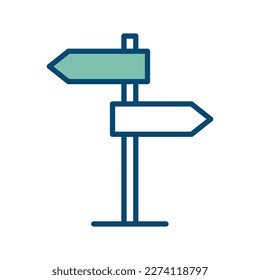 plantilla de diseño de vectores de icono de señalización de ruta en fondo blanco