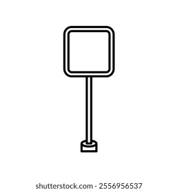 road sign icon vector design template in white background
