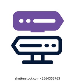 road sign icon. vector dual tone icon for your website, mobile, presentation, and logo design.