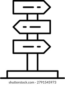 Road Sign Icon Vector Element line icon design vector icons