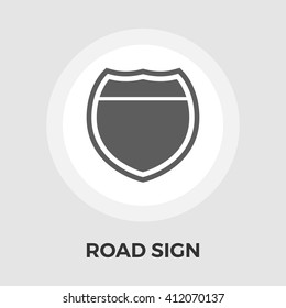 Road sign icon vector. Flat icon isolated on the white background. Editable EPS file. Vector illustration.