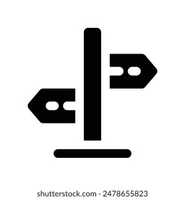 Straßenschild-Symbol. Vektorgrafik-Glyphensymbol für Ihre Website, Ihr Handy, Ihre Präsentation und Ihr Logo-Design.
