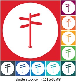 Road Sign icon vector illustration 