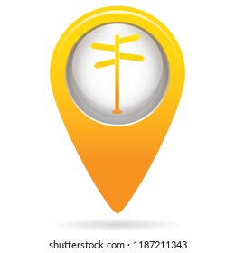 Road Sign icon vector illustration 