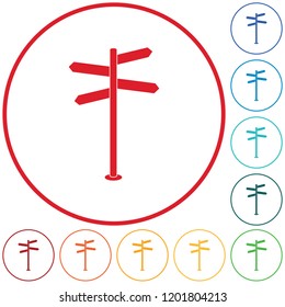 Road Sign icon vector illustration 