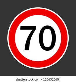 Road sign icon, vector illustration in flat style.