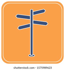 Road Sign icon vector illustration 