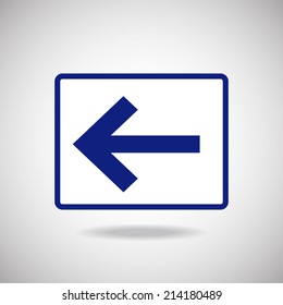Road sign icon. vector illustration.