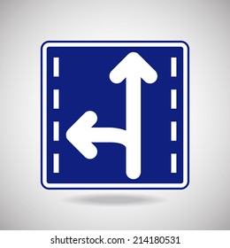 Road sign icon. vector illustration.
