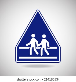 Road sign icon. vector illustration.