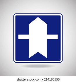 Road sign icon. vector illustration.