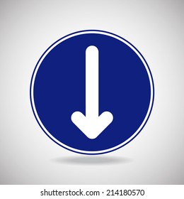 Road sign icon. vector illustration.