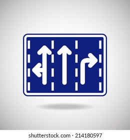 Road sign icon. vector illustration.