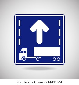 Road Sign Icon. Vector Illustration