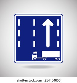 Road Sign Icon. Vector Illustration