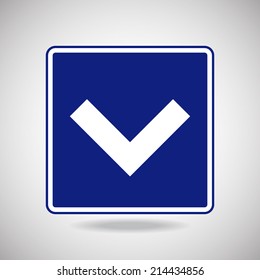Road Sign Icon. Vector Illustration