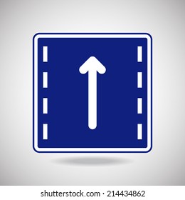 Road Sign Icon. Vector Illustration