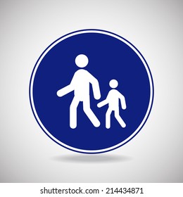 Road Sign Icon. Vector Illustration
