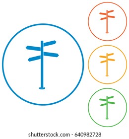 Road Sign icon vector illustration 