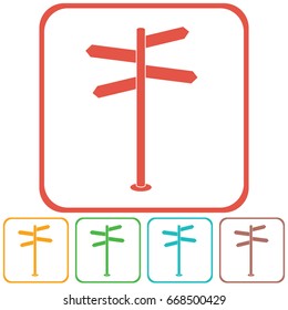 Road Sign icon vector illustration 