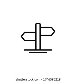 road sign icon vector isolated