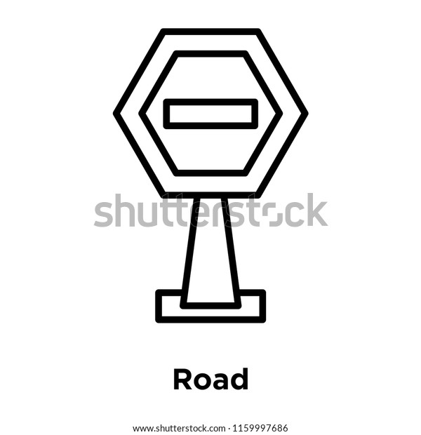 Road sign icon vector isolated on white background,\
Road sign transparent sign , line or linear sign, element design in\
outline style
