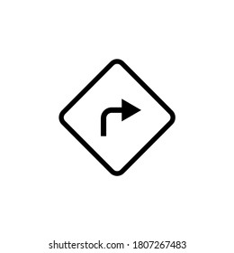 Vector de icono de señalización de carretera. Símbolo de icono de navegación y dirección 