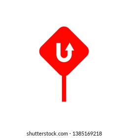 Road sign icon - road warning sign - vector