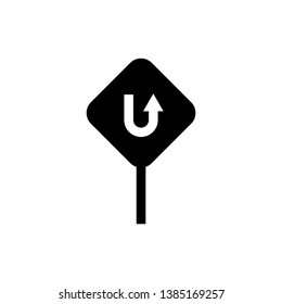 Road sign icon - road warning sign - vector