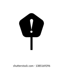 Road sign icon - warning road sign vector