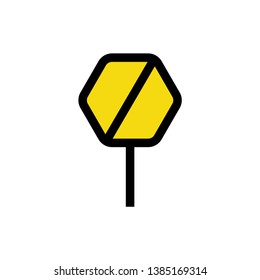 Road sign icon - warning road sign vector