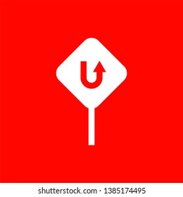 Road sign icon - road warning sign - vector