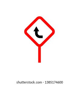 Road sign icon - road warning sign - vector