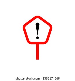 Road sign icon - warning road sign vector