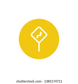Road sign icon - road warning sign - vector