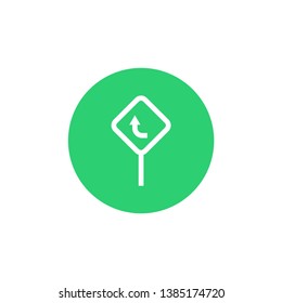 Road sign icon - road warning sign - vector