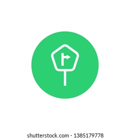 Road sign icon - road warning sign - vector