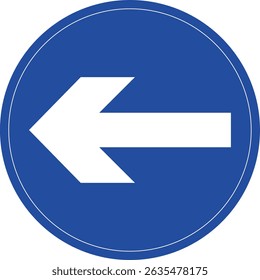 Road sign icon.Direction of movement. Warning different road sign.Permitted directions of movement at intersections, junctions and other sections of the road.Warning sign, attention road sign.