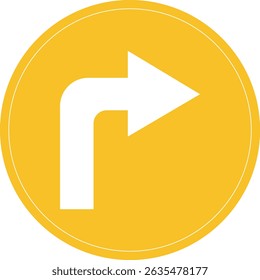 Road sign icon.Direction of movement. Warning different road sign.Permitted directions of movement at intersections, junctions and other sections of the road.Warning sign, attention road sign.