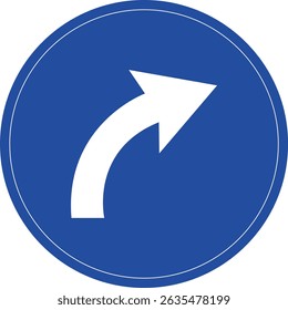 Road sign icon.Direction of movement. Warning different road sign.Permitted directions of movement at intersections, junctions and other sections of the road.Warning sign, attention road sign.