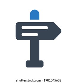 Road sign icon.text,richtung sing (Vektorgrafik)