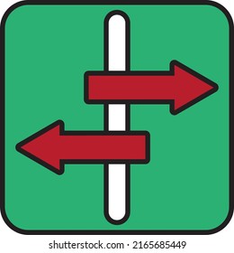 Straßenzeichen, Illustration, Vektorgrafik auf weißem Hintergrund.