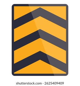 Road sign indicating a narrowing of the road ahead, warning drivers to proceed with caution