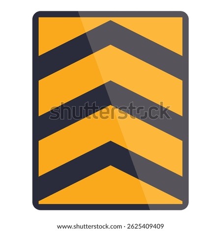 Road sign indicating a narrowing of the road ahead, warning drivers to proceed with caution