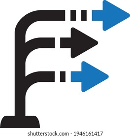 Road sign indication icon (Vector illustration)